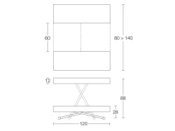 Tavolo rettangolare in legno Diario di Altacom in Offerta Outlet