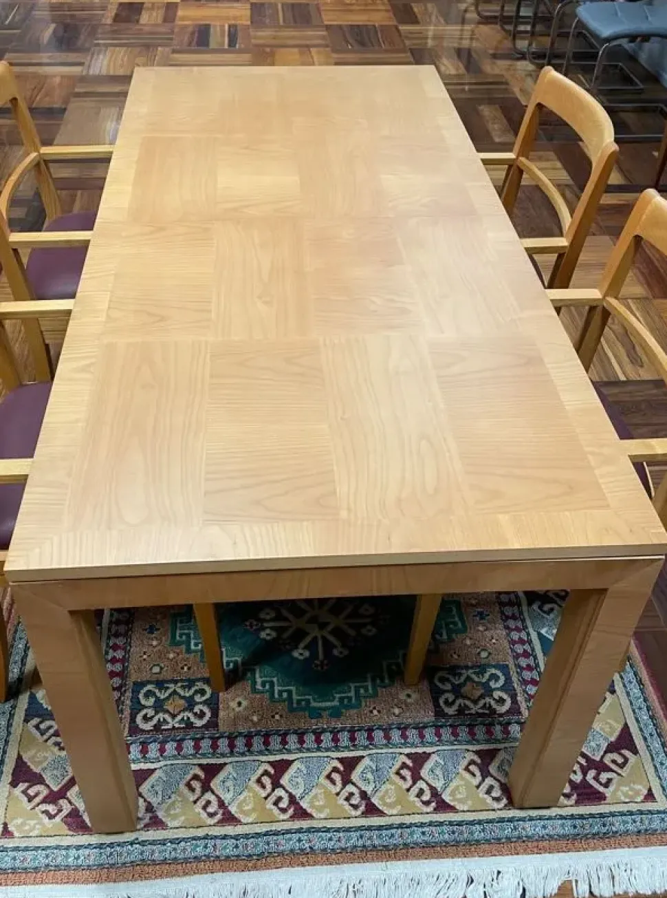 Tavolo rettangolare in legno Quadro di Artigianale in Offerta Outlet