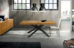 Tavolo rettangolare in legno e resina Tavolo allungabile di Collezione esclusiva in Offerta Outlet