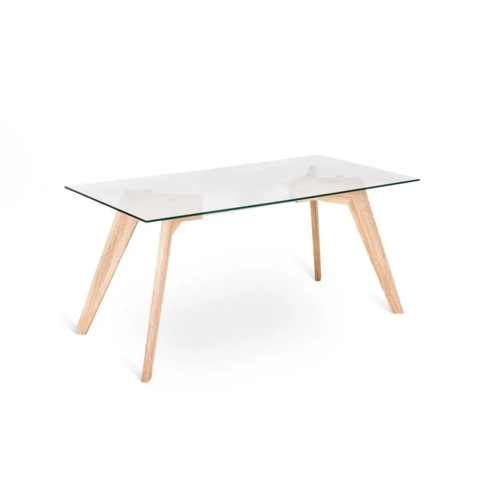 Tavolo rettangolare in vetro Account Stones in Offerta Outlet