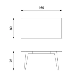 Tavolo rettangolare in vetro Account Stones in Offerta Outlet