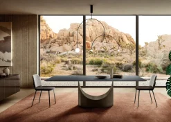 Tavolo rettangolare in vetro U table di Lago in Offerta Outlet