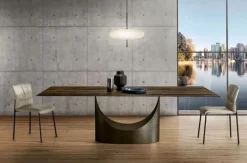 Tavolo rettangolare in vetro U table di Lago in Offerta Outlet