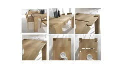 Tavolo rettangolare Tavolo rovere pieno allungabile maxi  Md work scontato del 46%