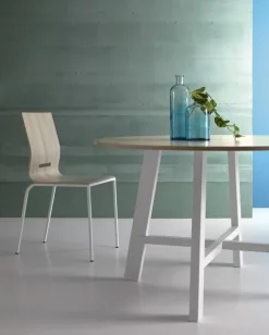 Tavolo rotondo con basamento centrale Thor 130 tondo fisso Point house scontato