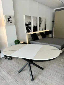 Tavolo rotondo in ceramica Celsius di Altacom in Offerta Outlet