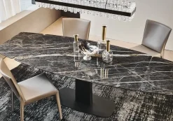 Tavolo sagomato in ceramica Linus keramik drive di Cattelan italia in Offerta Outlet