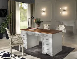 Tavolo Scrivania a 10 cassetti laccata in promo-sconto del 50$ Artigiani veneti in OFFERTA OUTLET