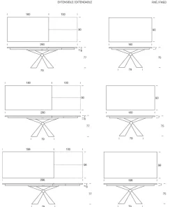 Tavolo Sintesi Altacom in ceramica Rettangolare allungabile scontato 30%