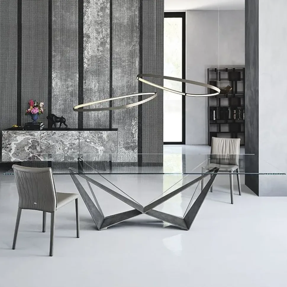 Tavolo Skorpio Cattelan italia in vetro Fisso