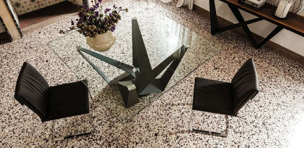 Tavolo Skorpio Cattelan italia in vetro Fisso