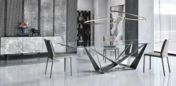 Tavolo Skorpio Cattelan italia in vetro Fisso