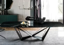 Tavolo Skorpio keramic Cattelan italia in marmo Fisso