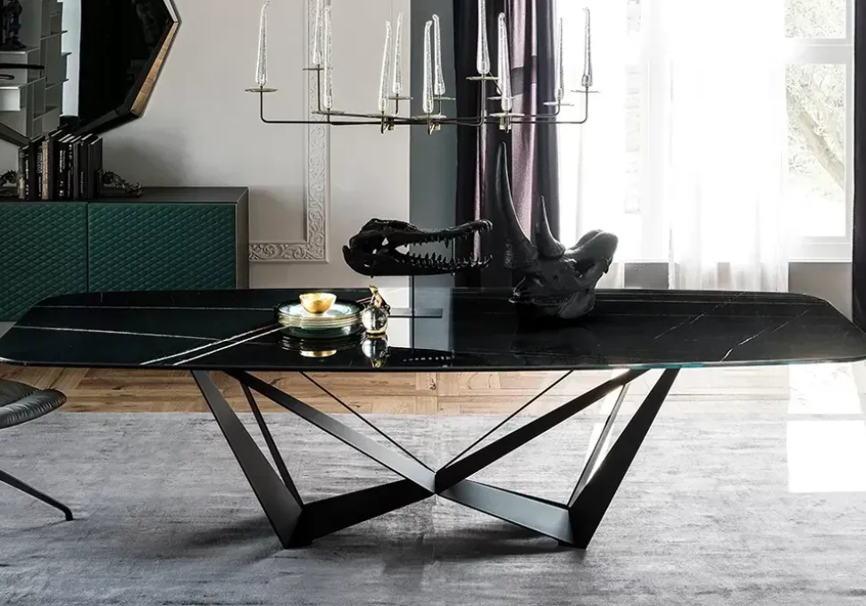 Tavolo Skorpio keramic Cattelan italia in marmo Fisso