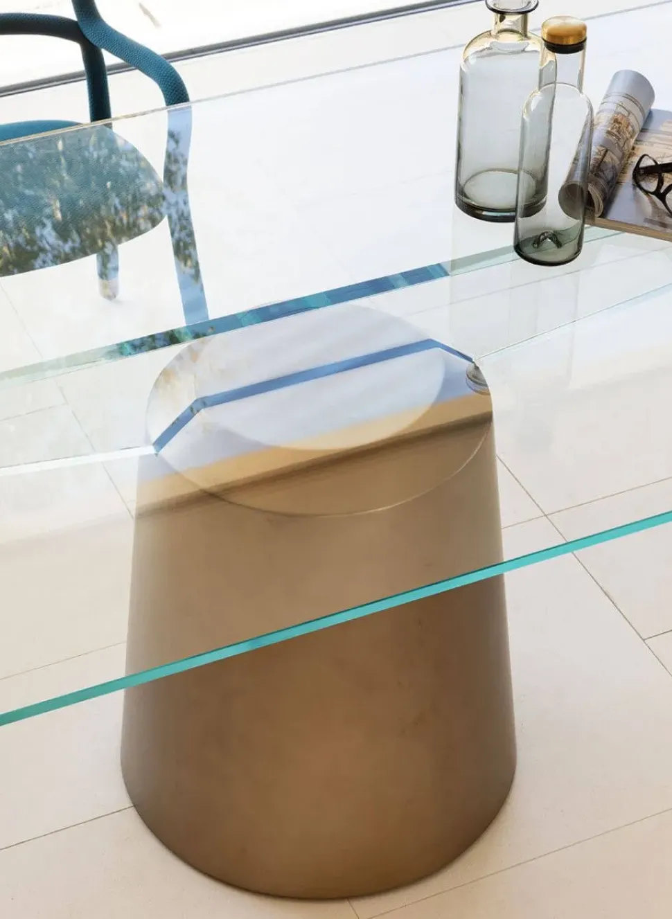 Tavolo Spike Midj in vetro Fisso scontato 30%