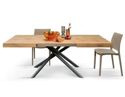 Tavolo Tavolo allungabile in laminato rovere Mobilificio bellutti in OFFERTA OUTLET -51%