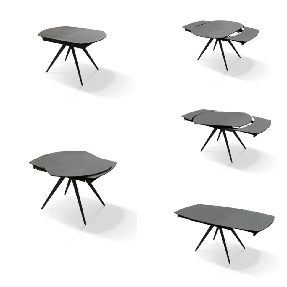 Tavolo Tavolo in ceramica allungabile nero Md work a prezzo ribassato