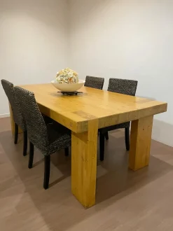 Tavolo Tavolo in listellare di abete Artigianale in legno Fisso scontato 28%