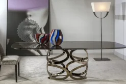 Tavolo Tavolo luxury ebano e oro maxi  Md work in legno Fisso