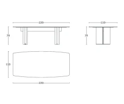 Tavolo Tavolo luxury marmo e pelle  Md work a prezzo scontato