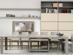 Tavolo Tavolo-consolle mod.helsinky Fratelli elli in legno Quadrato allungabile scontato 50%