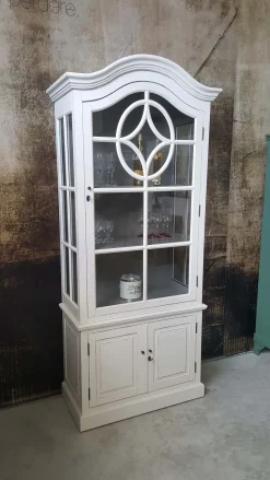 Vetrinetta modello Cristalliera vintage db001349 in stile classico di Dialma brown a PREZZI OUTLET