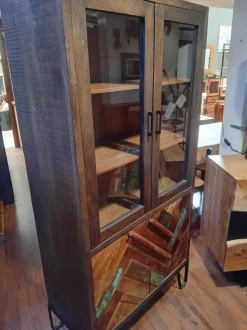 Vetrinetta  vetrina rennes stile vintage  Outlet etnico in legno a prezzo Outlet